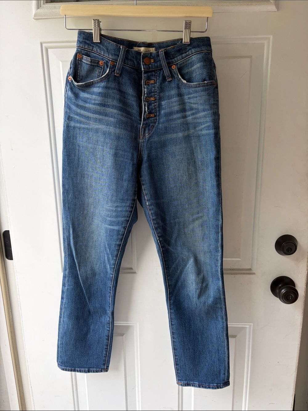 Madewell Slim Straight Men's Washed Blue Denim Jeans